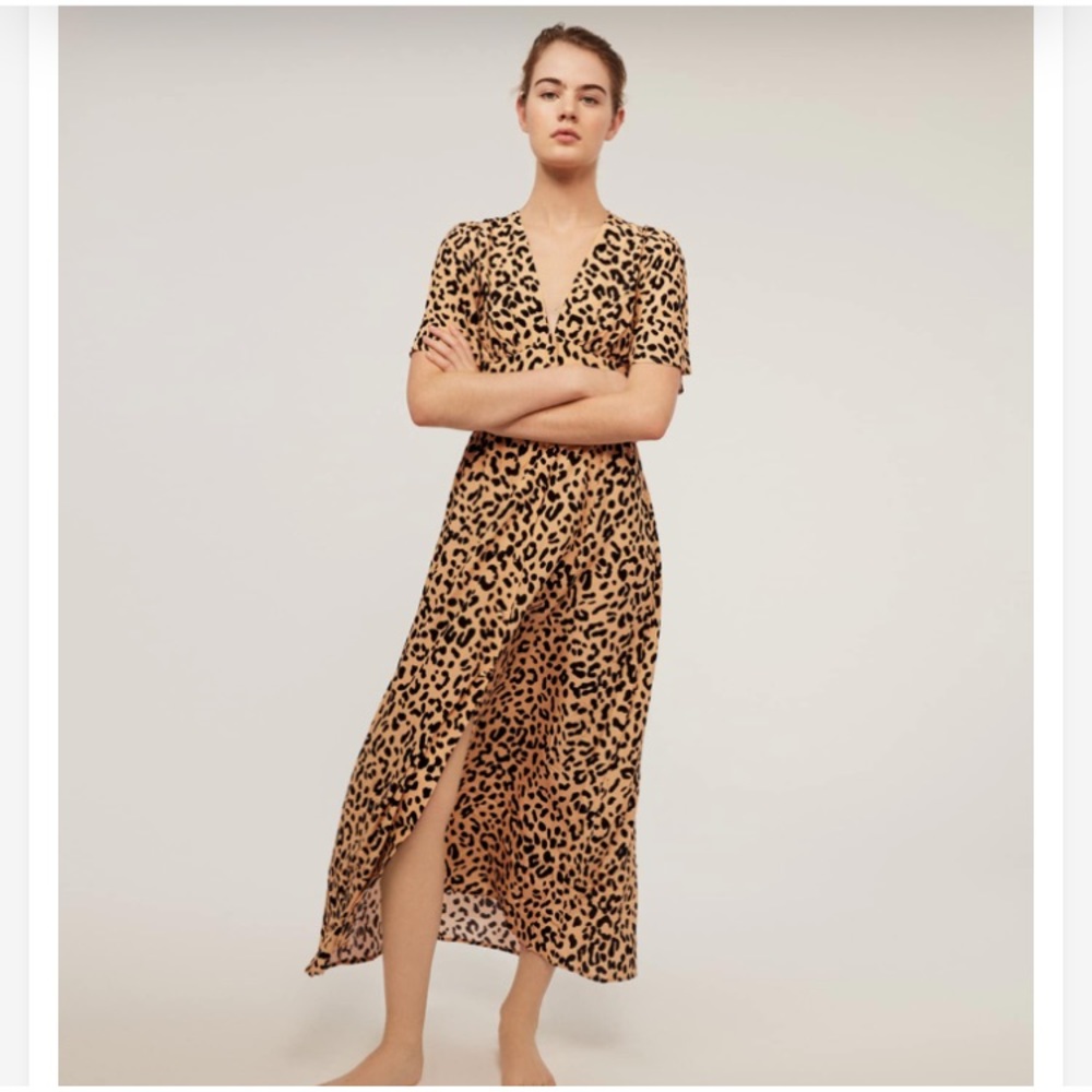 Oysho maxi dress leopard print